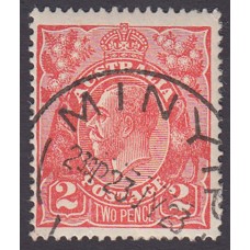 Australian    King George V    2d Red  Single Crown WMK Plate Variety 16R46..